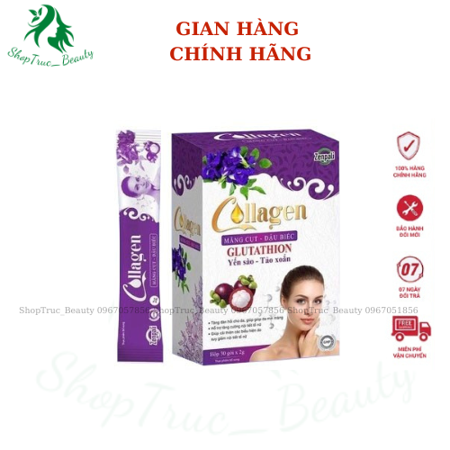 Collagen Măng Cụt Đậu Biếc - Cốm Uống Đẹp Da Zenpali