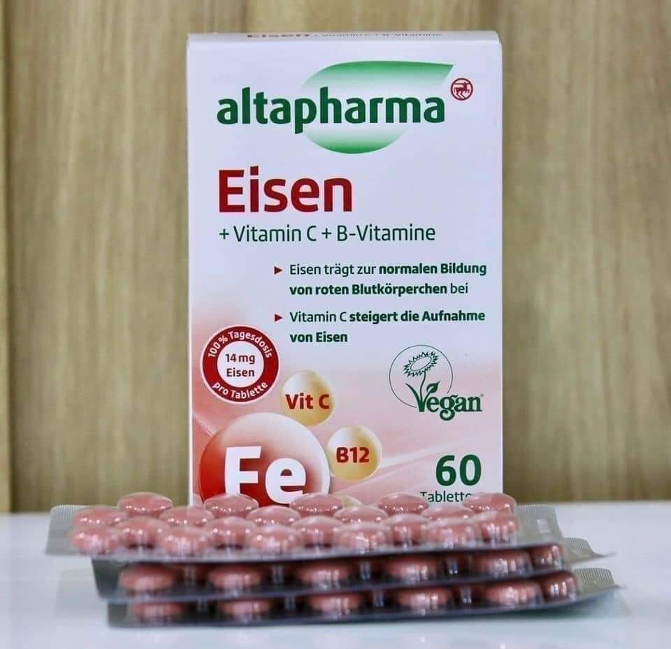 Hộp  SẮT Altapharma Eisen - tabletten CHUẨN ĐỨC