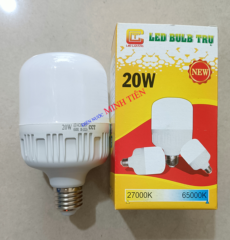 Bóng LED BULD trụ CCT 10W, 20W, 30W