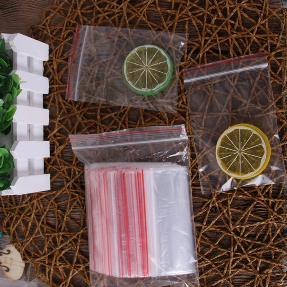 100G túi zip chỉ đỏ chọn size
