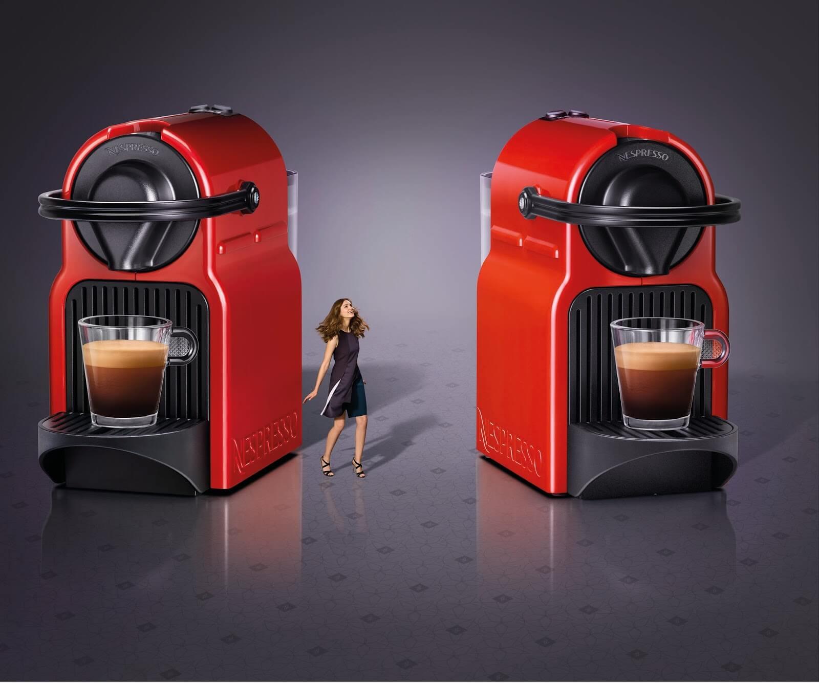 [HCM]Máy pha cà phê Nespresso Inissia XN1005 - Ruby Red
