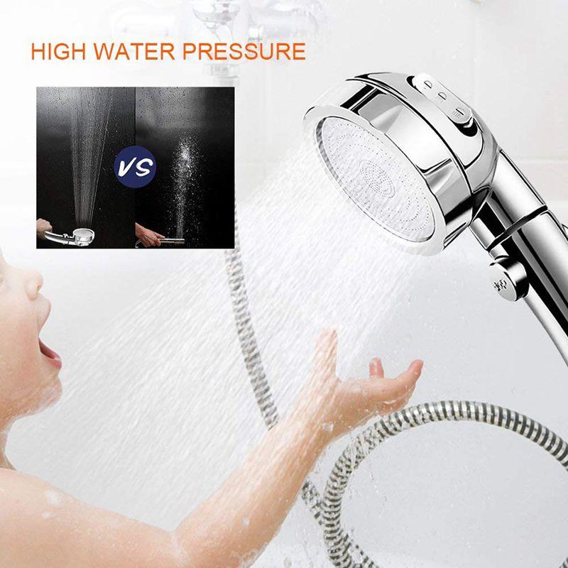 Handheld Shower Head High Pressure Chrome 3 Spary Setting with ON/OFF ...