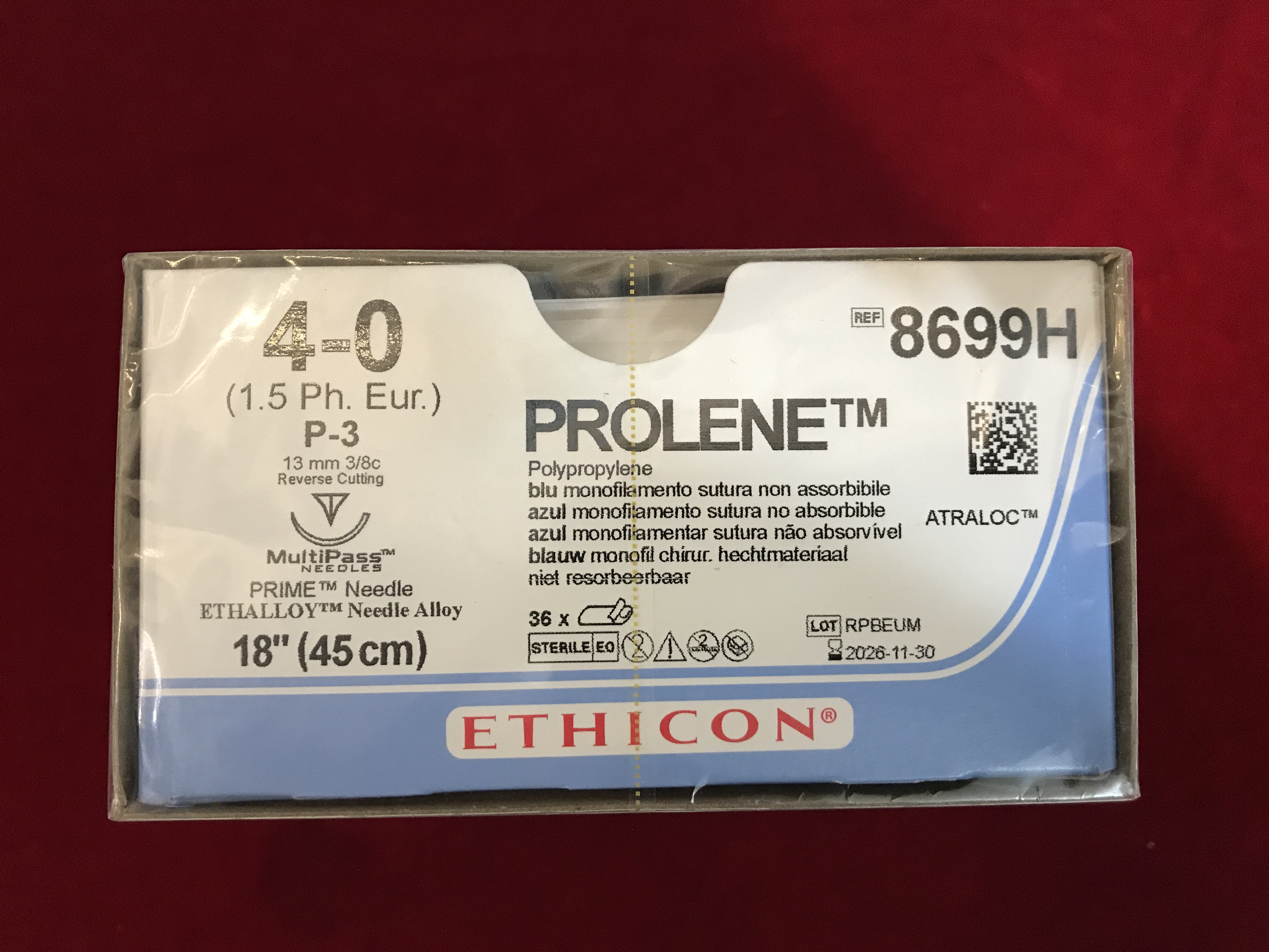 Chỉ phẫu thuật Prolene 4/0