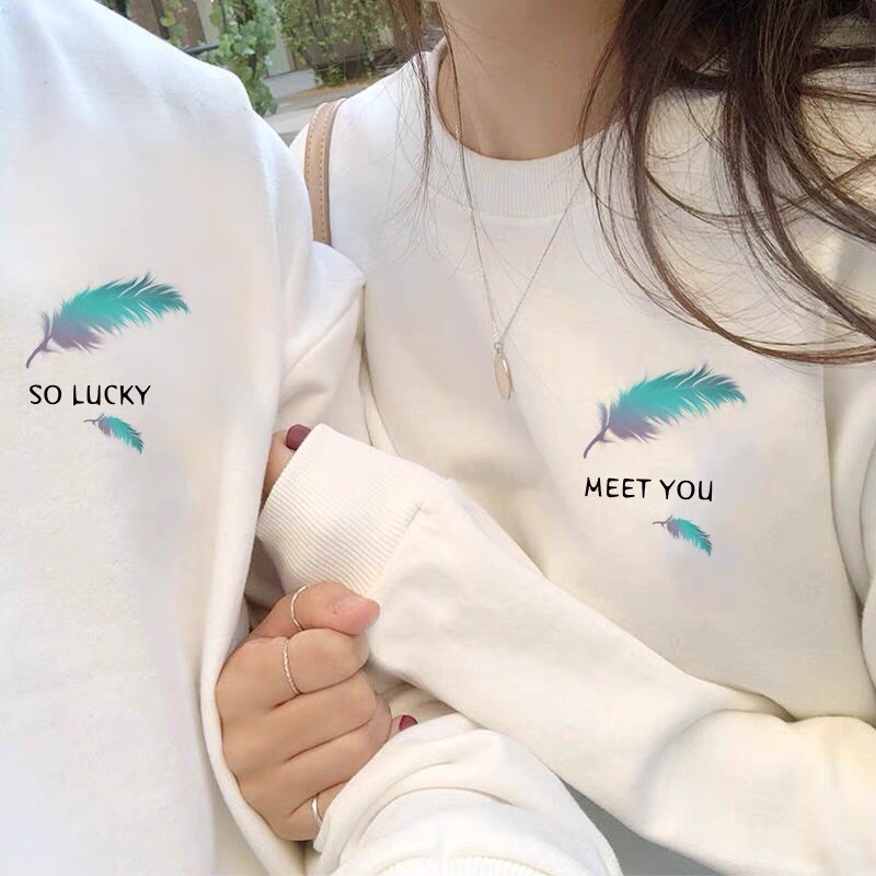 SET ÁO ĐÔI SWEATER NAM NỮ IN HÌNH DỄ THƯƠNG