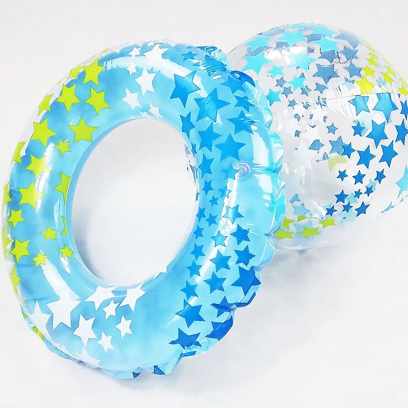 Bể bơi hồ bơi phao bơm hơi cho trẻ em bé (122 x cao25cm) Tặng Bóng và Phao Hơi Họa tiết độc đáo