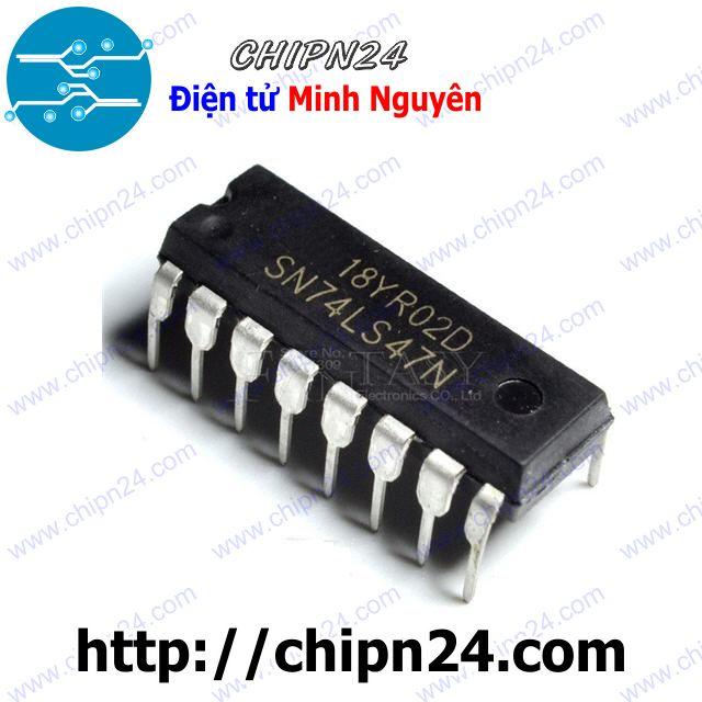 [1 con] (DIP) IC 74LS47 DIP-16 (SN74LS47N 7447)