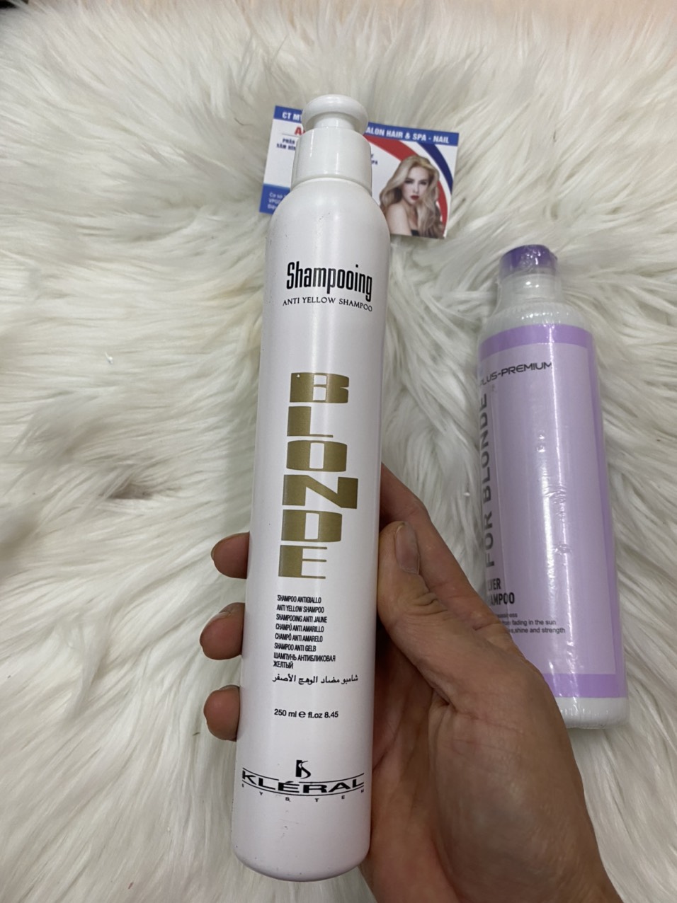 Kleral blonde shampooing anti-yellow shampoo dầu gội khử ánh vàng italy 250ml
