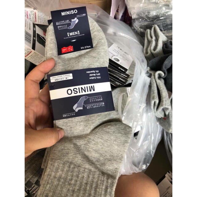 COMBO 10 ĐÔI TẤT NHẬT MINISO CỔ CAO