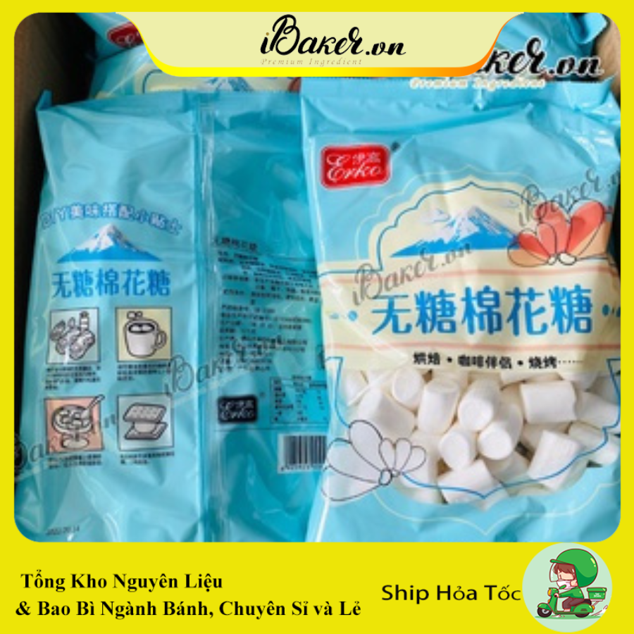 Kẹo Marshmallow Erko ăn kiêng/ ít ngọt - túi 500g
