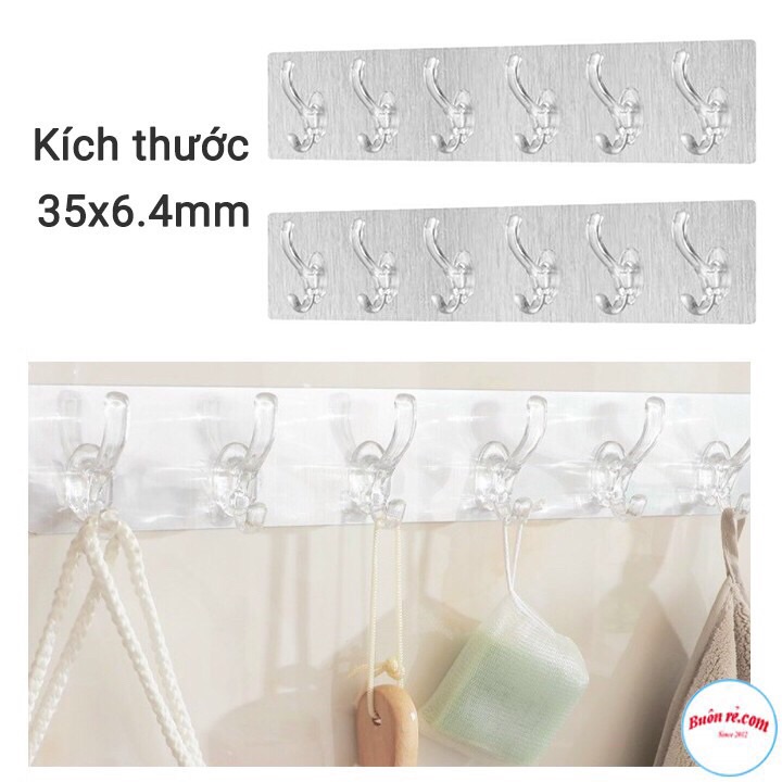 [HÀNG TỐT] Miếng dán tường 6 móc treo