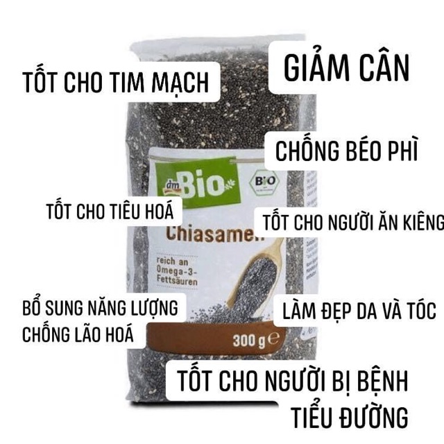Hạt Chia Hữu Cơ Oganic Bio DM Đức túi 300g