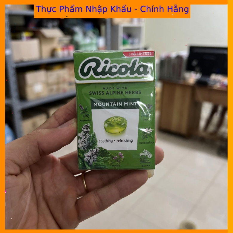 [ 5 Vị ] Kẹo Thảo Mộc Ricola 40Gr Nhập Khẩu Thụy Sĩ (Mountain Mint)