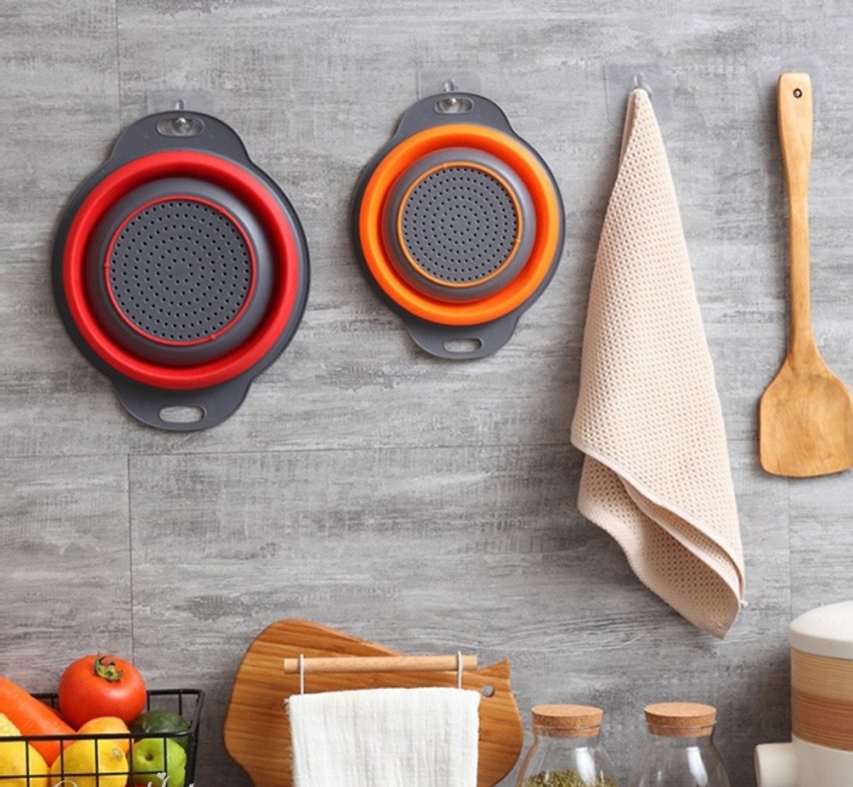 Rổ silicone gấp gọn, thiết bị tiện ích