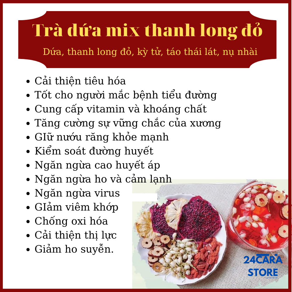 [Dùng thử] trà hoa quả mix 1 gói nhỏ thơm ngon, tốt cho sức khỏe