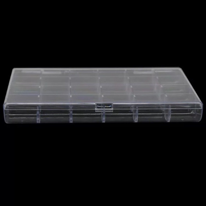 Khay đựng đá 24 ô mica đựng charm đá,phụ kiện trang trí móng
