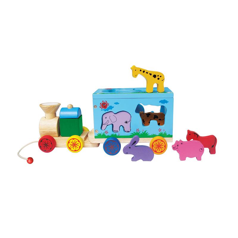 Đồ Chơi Gỗ Xe Lửa Chở Thú Winwintoys 65272