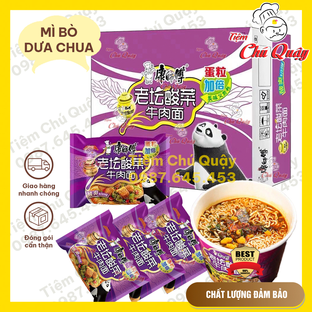 MÌ DƯA BÒ GÓI - Mì Bò Dưa Chua - Đồ ăn vặt nội địa [Tiệm Chú Quậy]