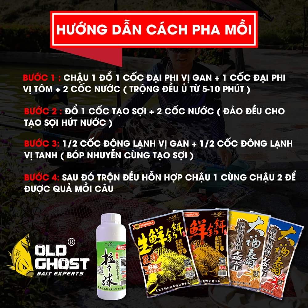 Mồi rô phi Lão quỷ Đại phi vị tôm
