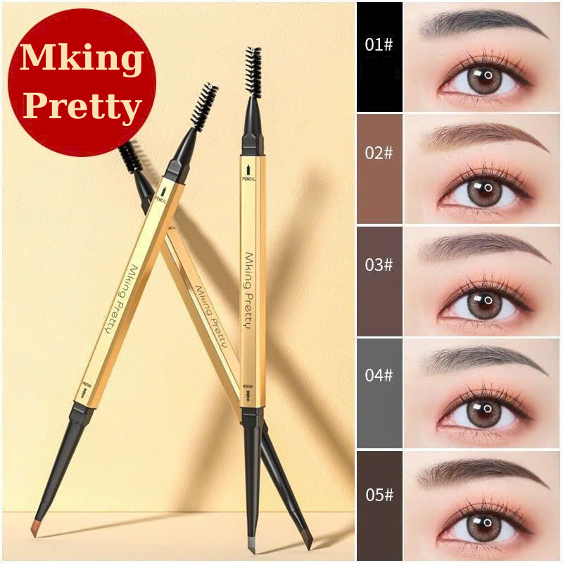Chì Kẻ Mày 2 Đầu Mking Pretty Vàng Cao Cấp Trang Điểm