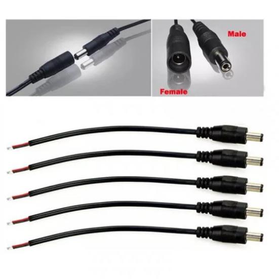Bộ 5 dây nguồn dc đực 5.5x2.1mm