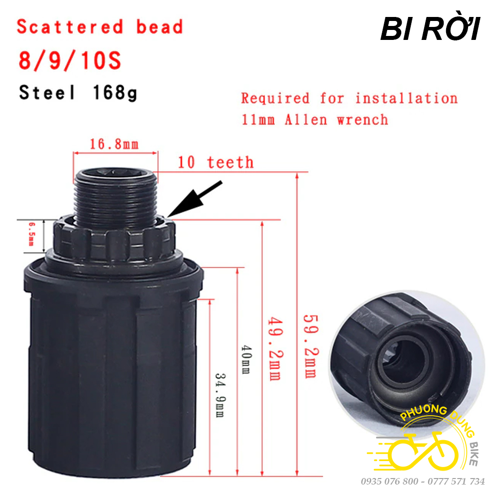 Cối líp thả xe đạp 8-10 speed 8-11 speed giant, trek và 1 số loại khác