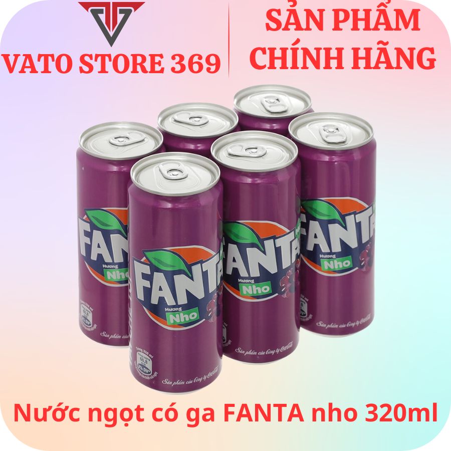 Nước ngọt có ga FANTA nho lon 320ml