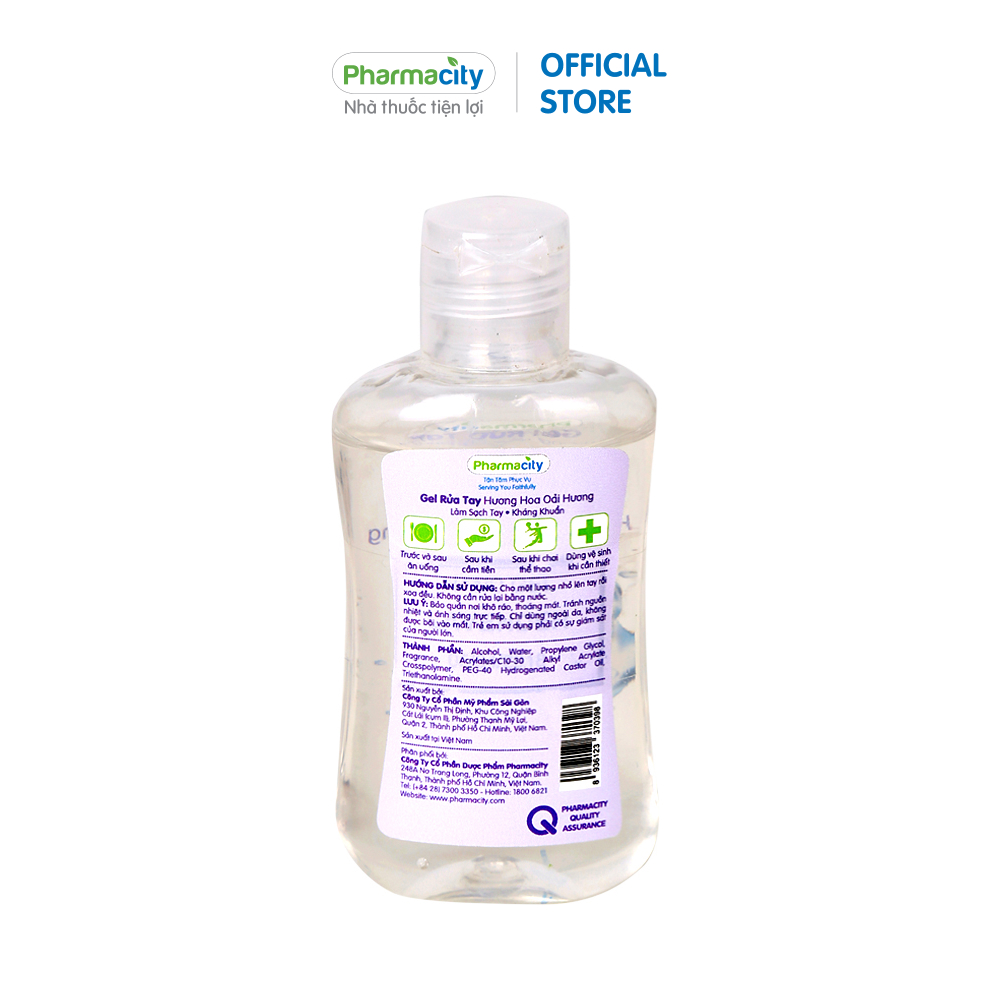 Gel Rửa Tay Khô Hương Lavender Pharmacity (90ml)