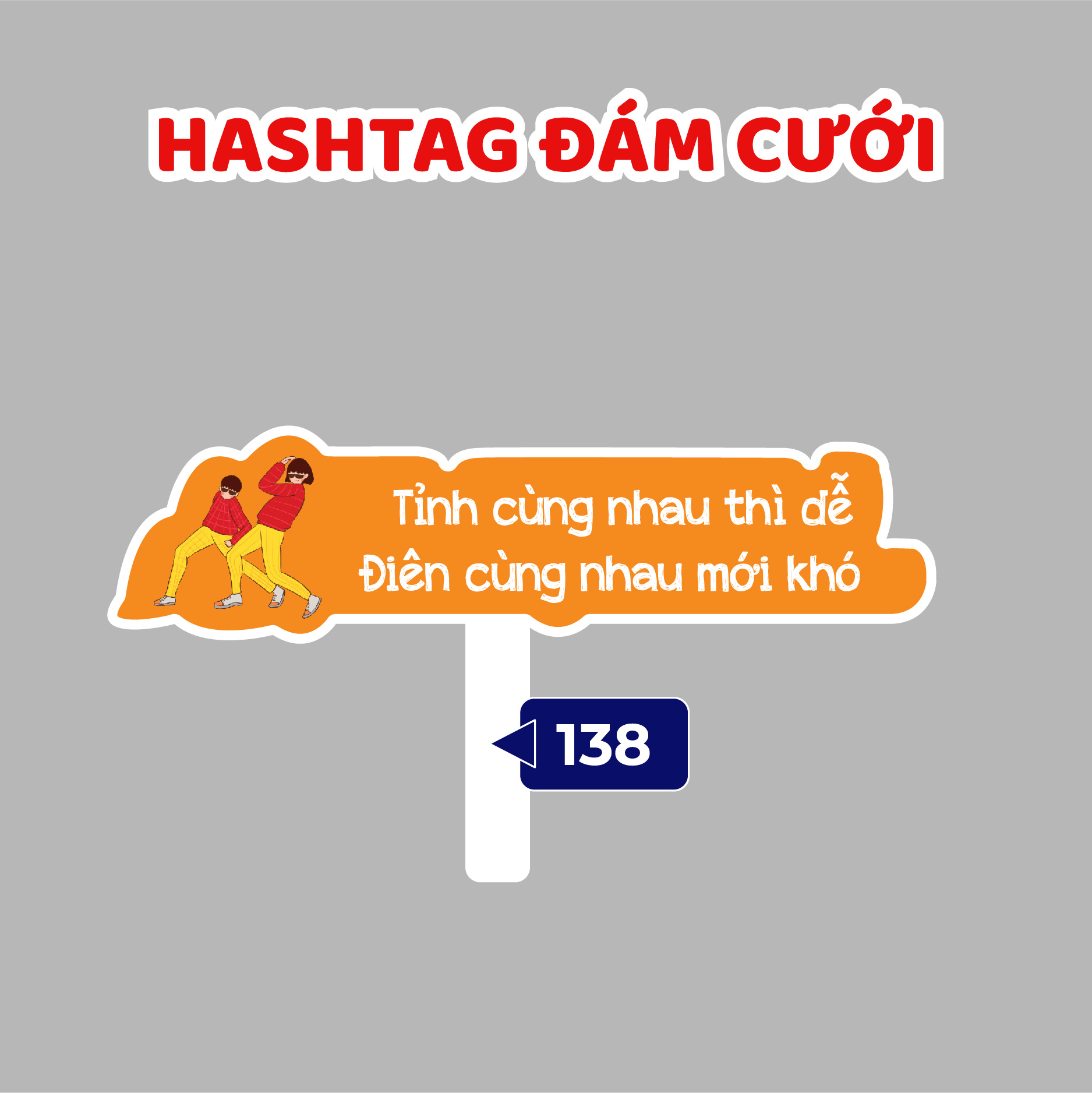 Bảng hashtag cầm tay chụp hình đám cưới (MS 137 - 172)