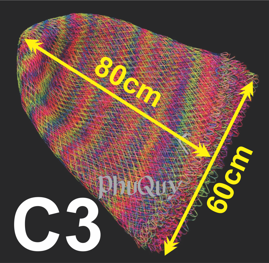 Lưới Vợt Sợi Cước Đơn 7 Màu (Mã C - D)