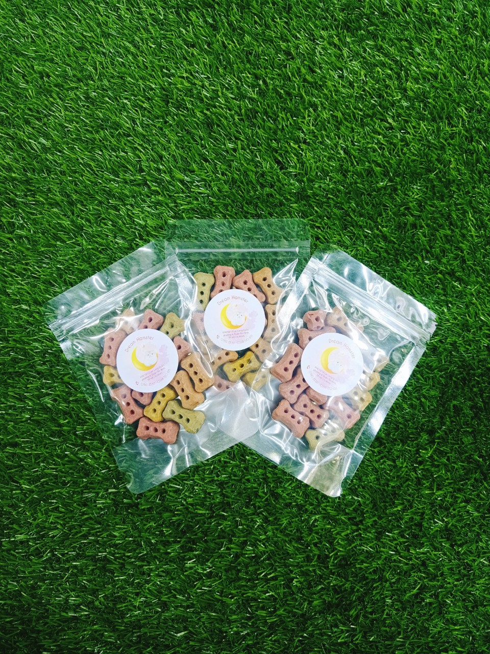 Bánh quy Gấu/Xương/Cá mài răng canxi cho hamster