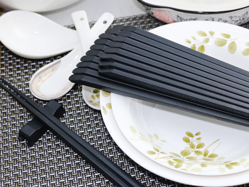 Bộ 10 Đôi Đũa Đen Móng Tay Melamine Chịu Nhiệt