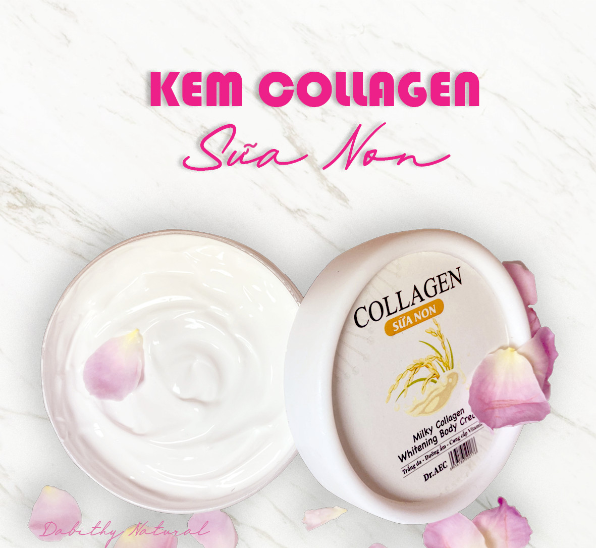 [TẶNG KÍCH TRẮNG] Kem Body Dưỡng Trắng Bật Tone dành cho da đen sạm khó trắng Collagen Sữa Non DR.AEC 100g [CHÍNH HÃNG]