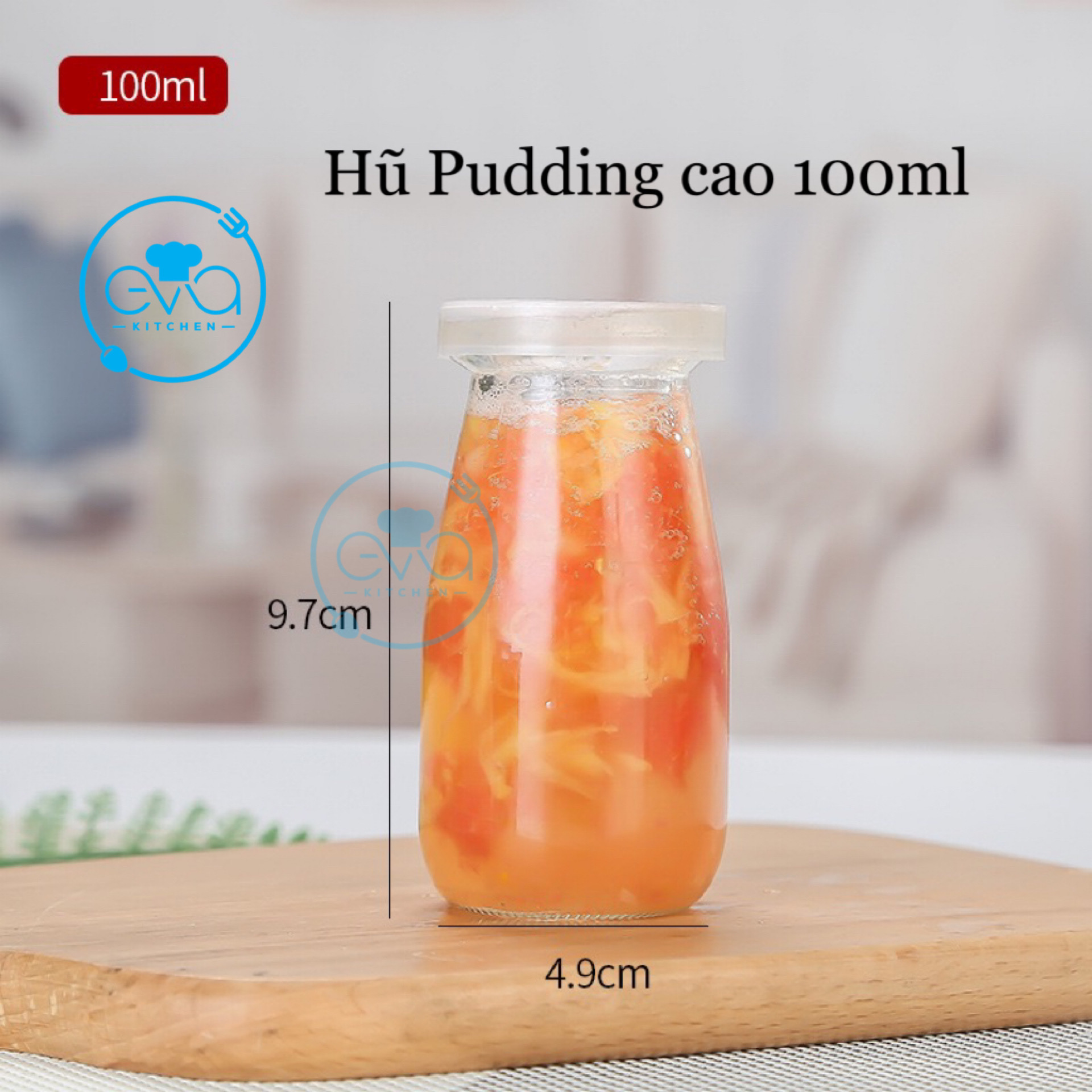 Bộ 6 Hũ Thuỷ Tinh Đựng Sữa Chua 100 Ml