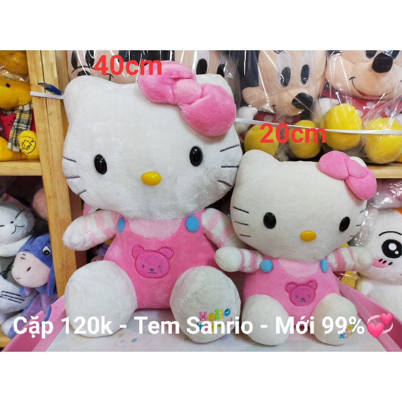 [HCM]Cặp Mèo Kitty Mặc Yếm Hồng Mới 99%