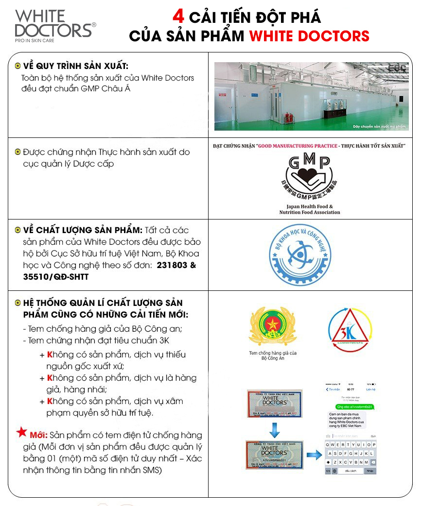 Bộ dưỡng trắng da toàn thân White Doctors