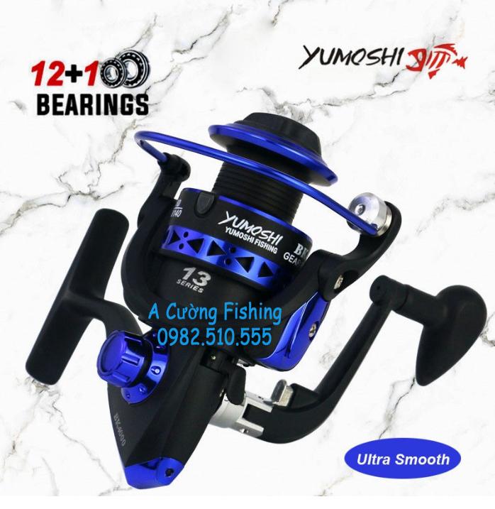 Máy câu cá yumoshi bk 2019 thiết kế mới - kim loại cối