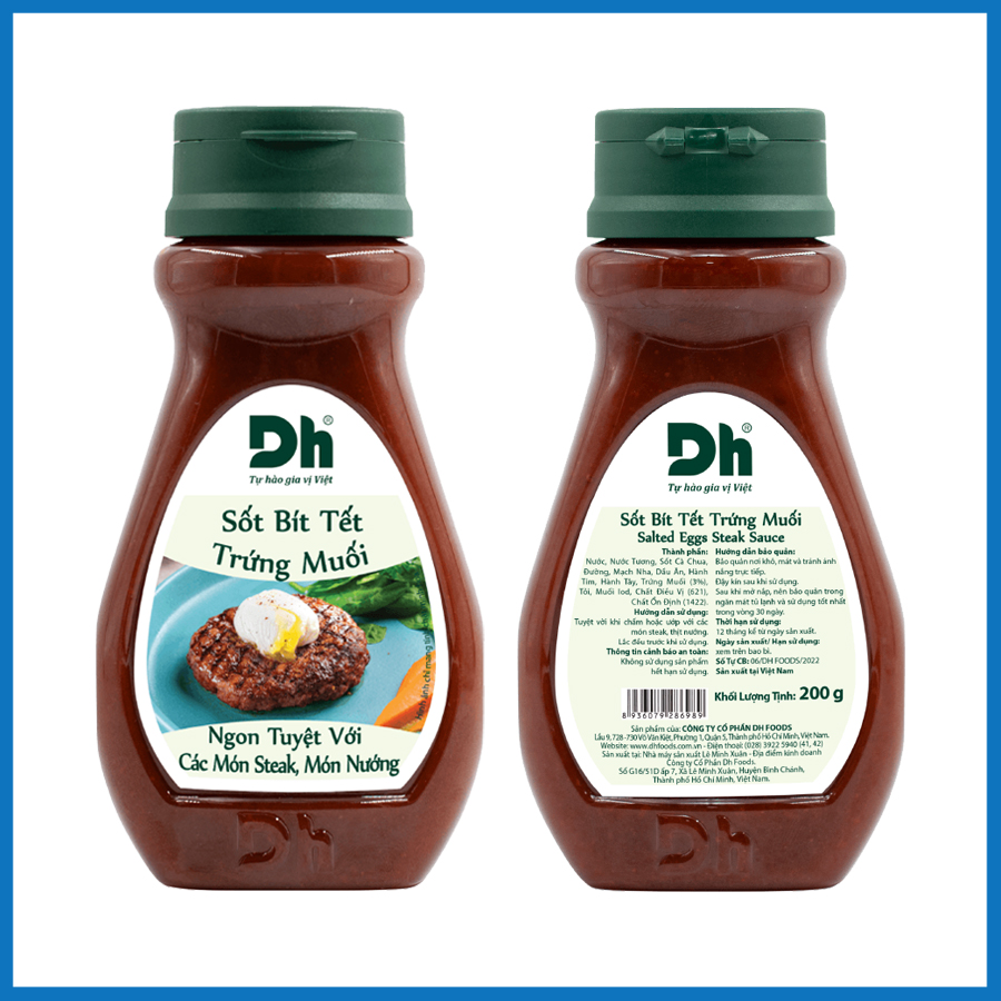 Sốt Bít Tết Trứng Muối Dh Foods (Chai 200gr)
