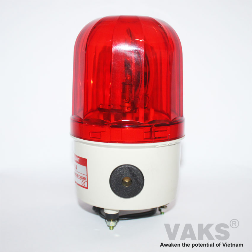 Đèn quay tín hiệu báo động 1101j - 220v ac - có còi, màu đỏ.