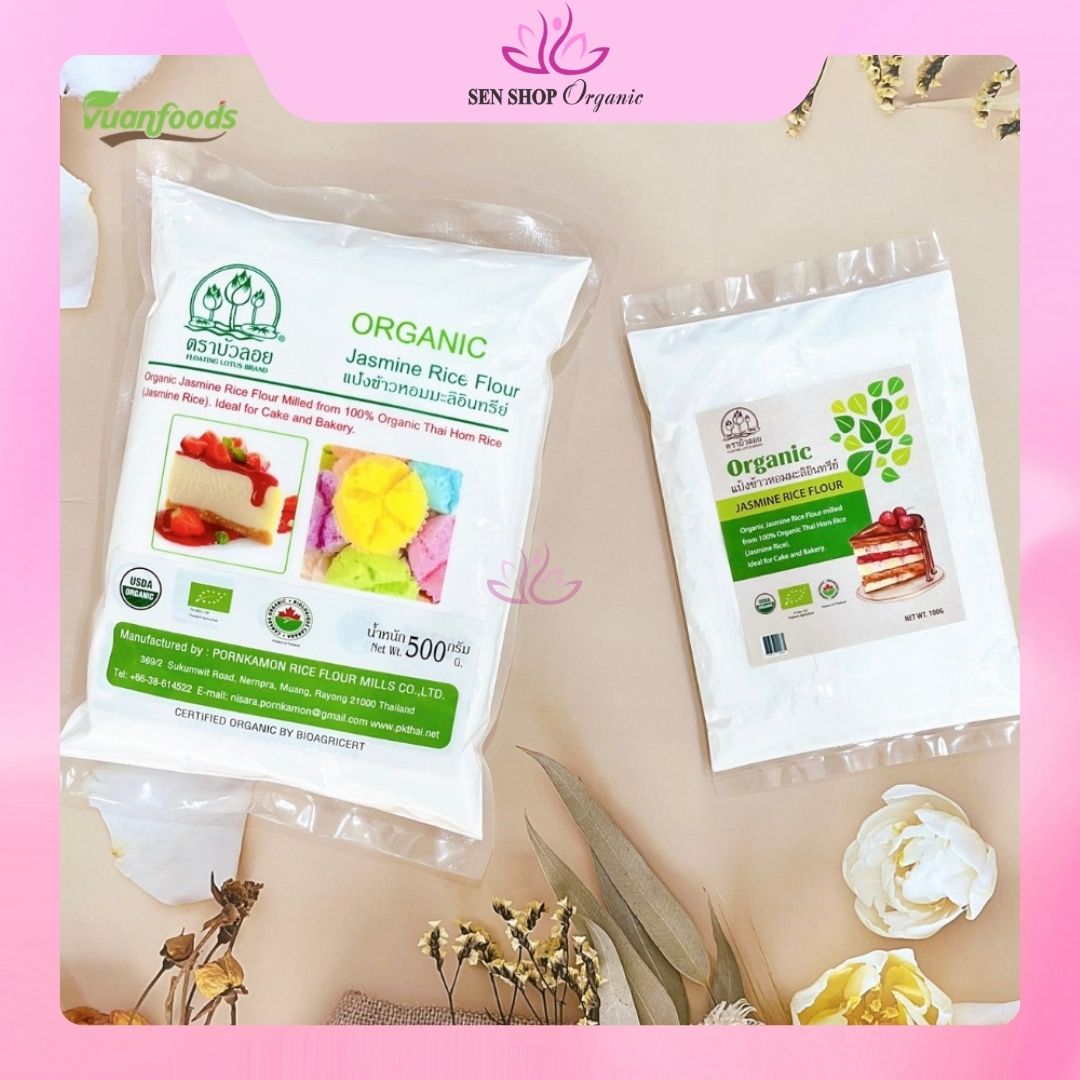 Bột Gạo Tẻ / Bột gạo nếp hữu cơ Thái Lan FLOATING LOTUS - Organic Rice Flour