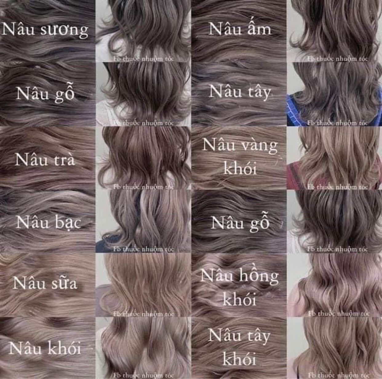 Combo Nhuộm Tóc Tone Nâu Hot trend (gồm màu nhuộm-oxi-gang tay)