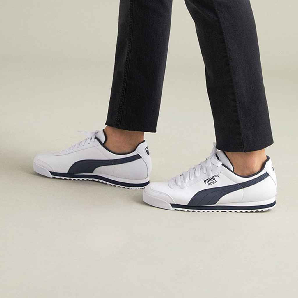 [FreeshipMAX] Giày Puma Roma Basic (Trắng-Navy)