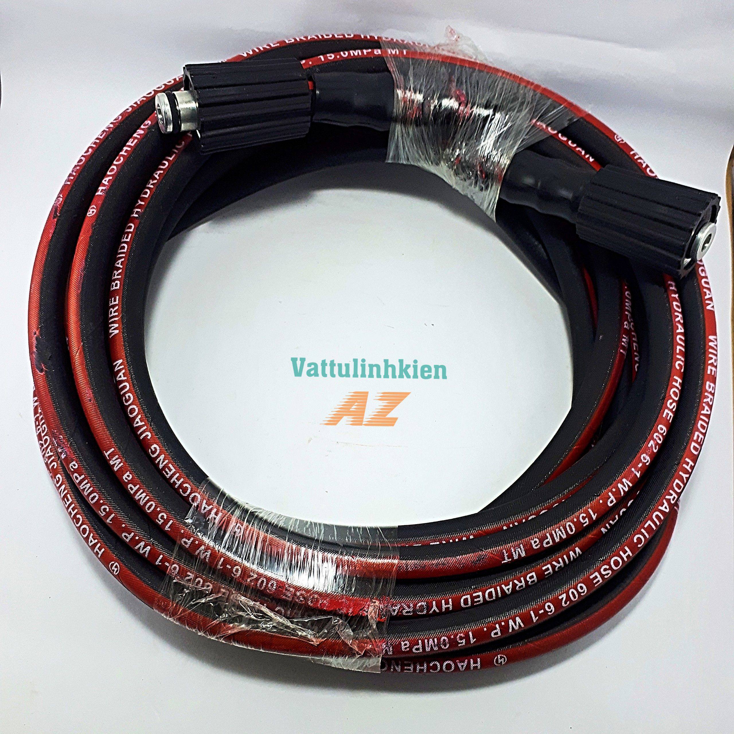 Cuộn ống dẫn nước tăng áp đầu ren D21 dùng cho cho máy bơm bảo dưỡng, rửa xe dài 7M