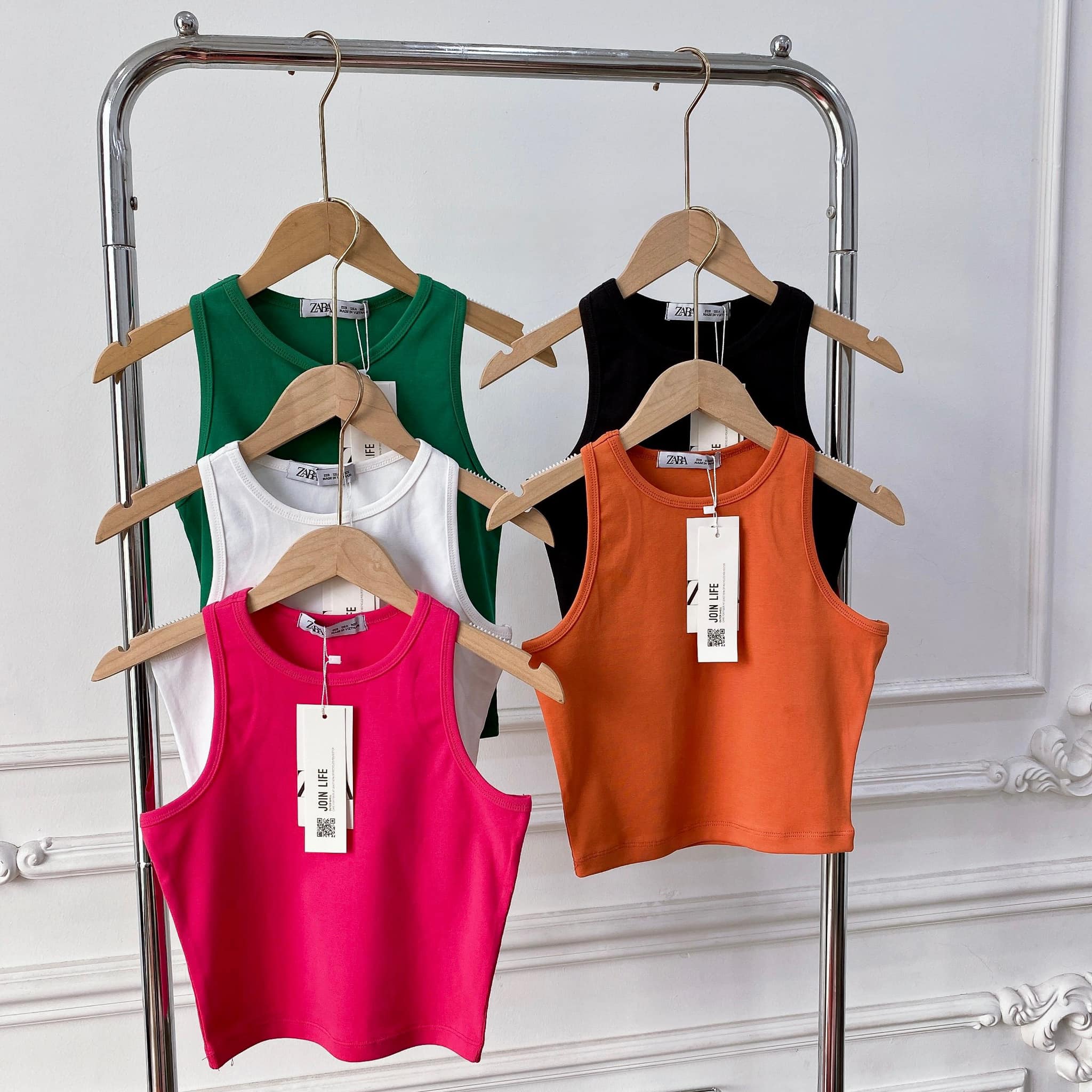 Áo ba lỗ nữ sát nách chất cotton borip