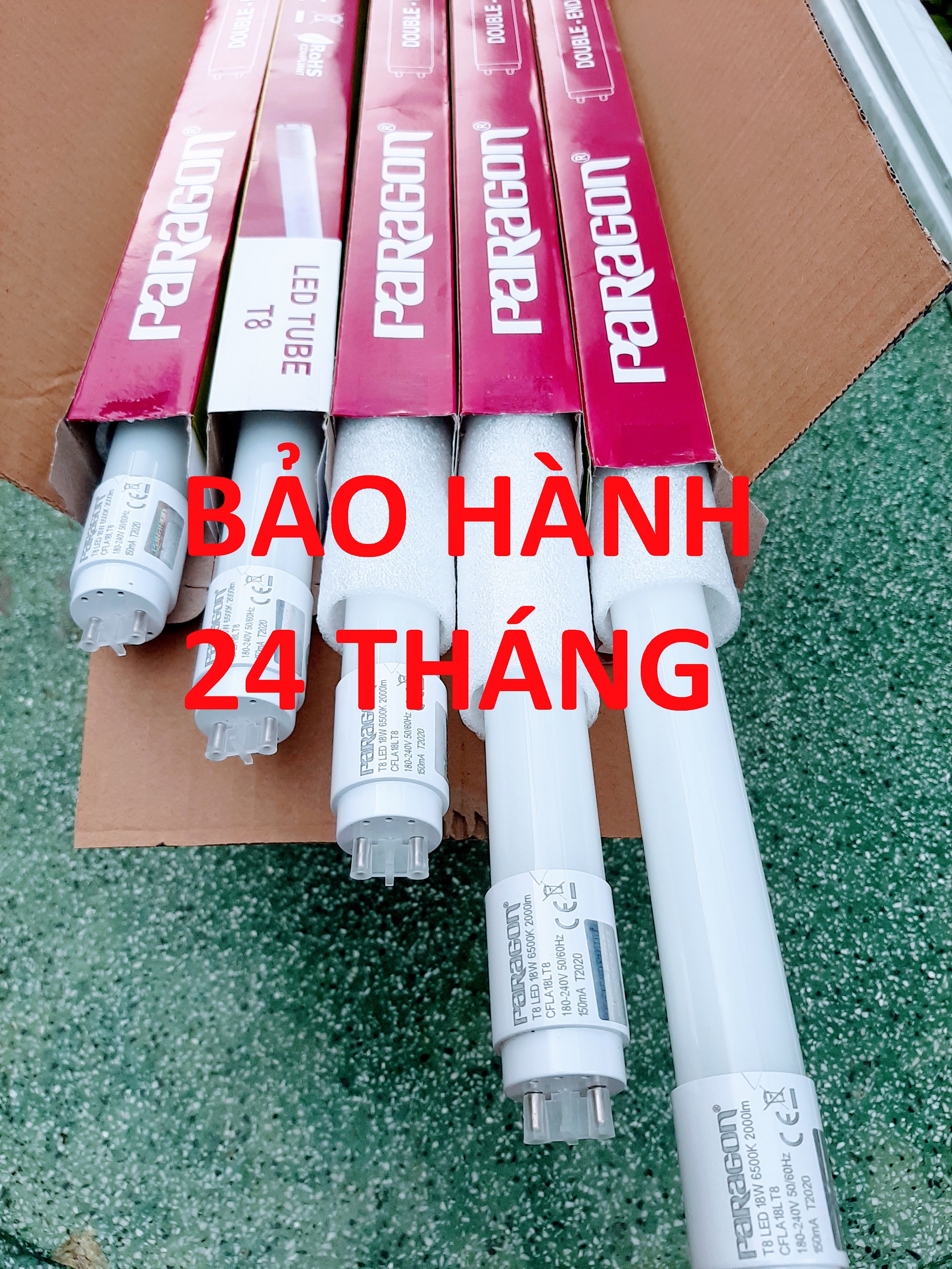 Bộ 5 bóng đèn led tuýp 1m2 paragon chính hãng - led 1.2m paragon.