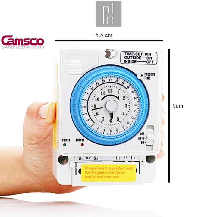 Timer switch mechanical relays timer 24 hours camsco model TB35N genuine dtlshop