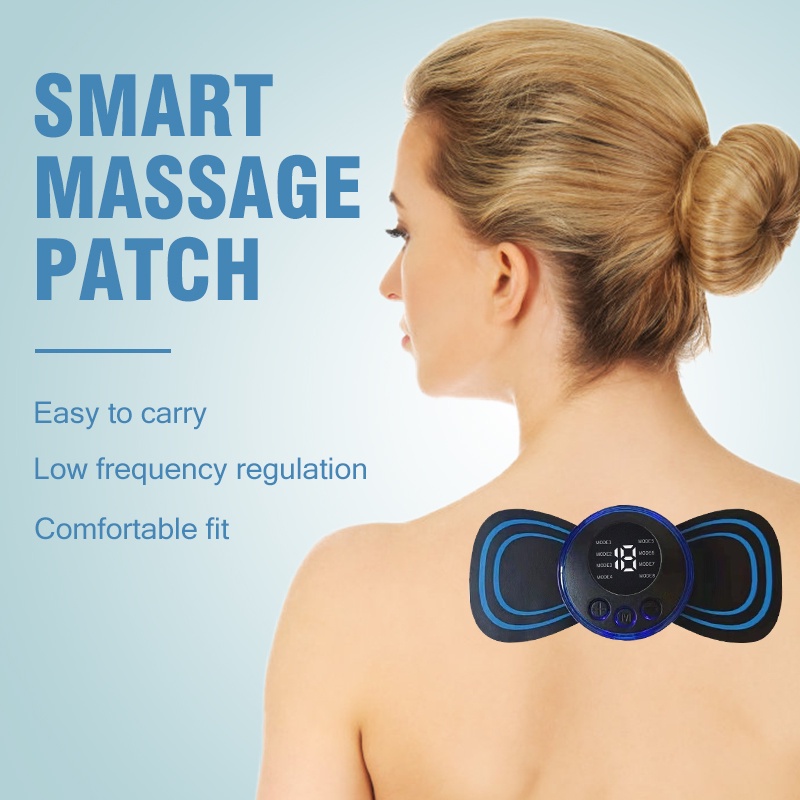 Miếng dán massage EMS xung điện 6 chế độ hỗ trợ làm giảm đau nhức vai gáy toàn thân phù hợp mọi lứa 