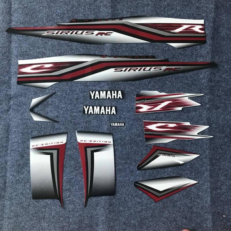 Bộ tem dán xe máy Sirius RC dòng xe đang hút khách trên thị trường tem 3 lớp full (màu trắng)