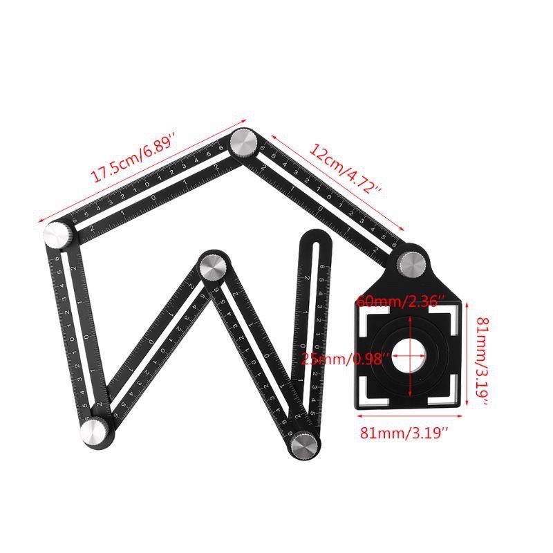 [HCM]Thước Định Vị Khoan Lỗ Cắt Gạch Đa Năng 6 Đoạn 1 Lỗ