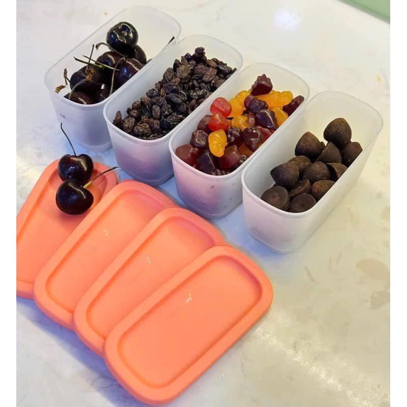Bộ hộp BQTP Mini Rectangular colorful 250ml (4) - Tupperware chính hãng