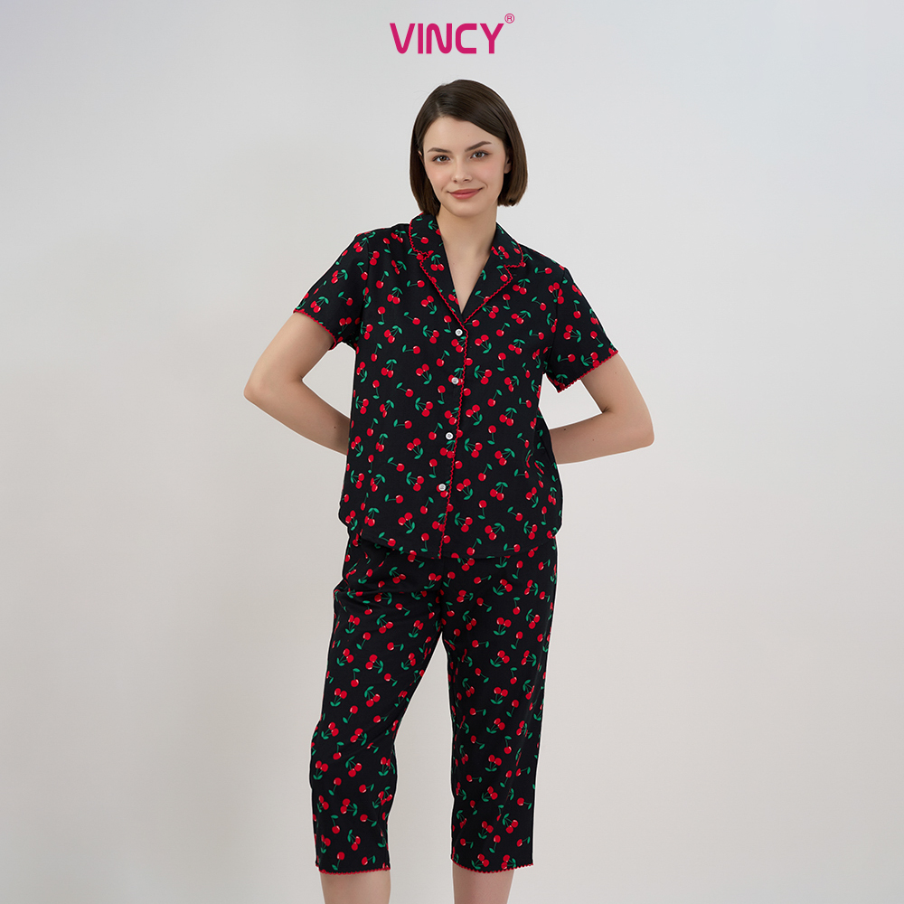 [Mua 3 giảm 20%, mua 2 giảm 15%] Bộ Đồ Kate Lửng Nữ Vincy BKL267S01